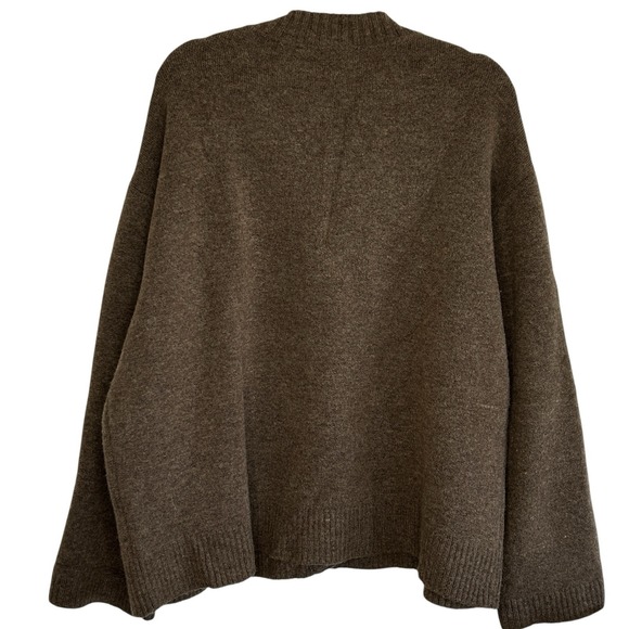 Nanushka Wool Alpaca Cardigan Medium Grandpa Preppy Oversize Old Money Brown - Picture 2 of 11